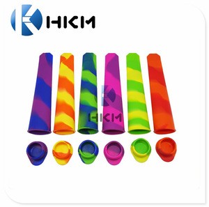 Hot selling ice Pop Silicone Popsicle Molds with Attached Cap and Holder, health silicone ice pop, ICE CReam mold for Kids DIY