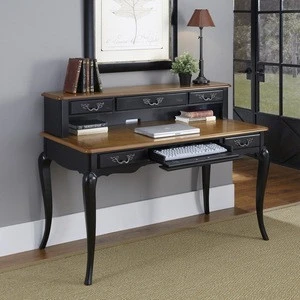 Hot selling the french countryside oak black executive office desk with hutch
