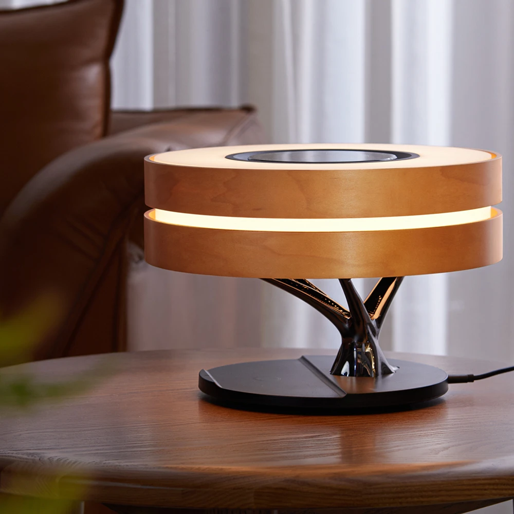 hot selling tree shape wireless charging BT  speaker/night-lamp