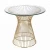 Import Hotel furniture Gold Metal Wire Base Round Glass Top Warran Platner Dining Table from China