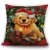 Hotsell seasonal customized pattern plush Led lighted Christmas cushion