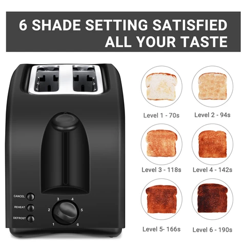 Household Automatic Electric Bread Toaster Breakfast Maker 2 Slice Colored Toasters