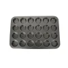 Household thickened carbon steel 24 even cake mold muffin cup cake mold non-stick bakeware