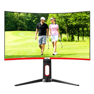 HYC 32-inch 144Hz curved 2K gaming monitor and lifting rotary base and borderless with DP audio interface and gradient lights