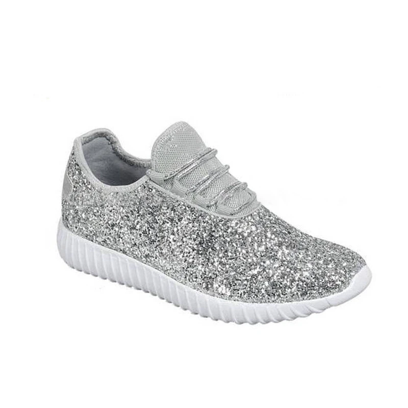 In Stock Wholesale Personalized Custom Glitter Tennis Shoes
