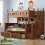 Import In stock wooden house kids single furniture beds design solid prison bunk bed frame wood from China