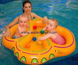 inflatable baby infant swimming float ring,double seats