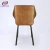 Italian Style Modern Metal Leg Saddle Leather Dining Chairs