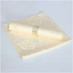 Jacquard Customized 50*50cm Hotel Wedding Elegant Table Cloth poly Napkins