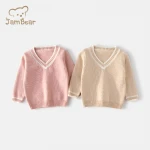 JamBear Wholesale Autumn Full Sleeve Knitted Baby Sweater Casual Long sleeve 100% cotton Knitted sweater for children