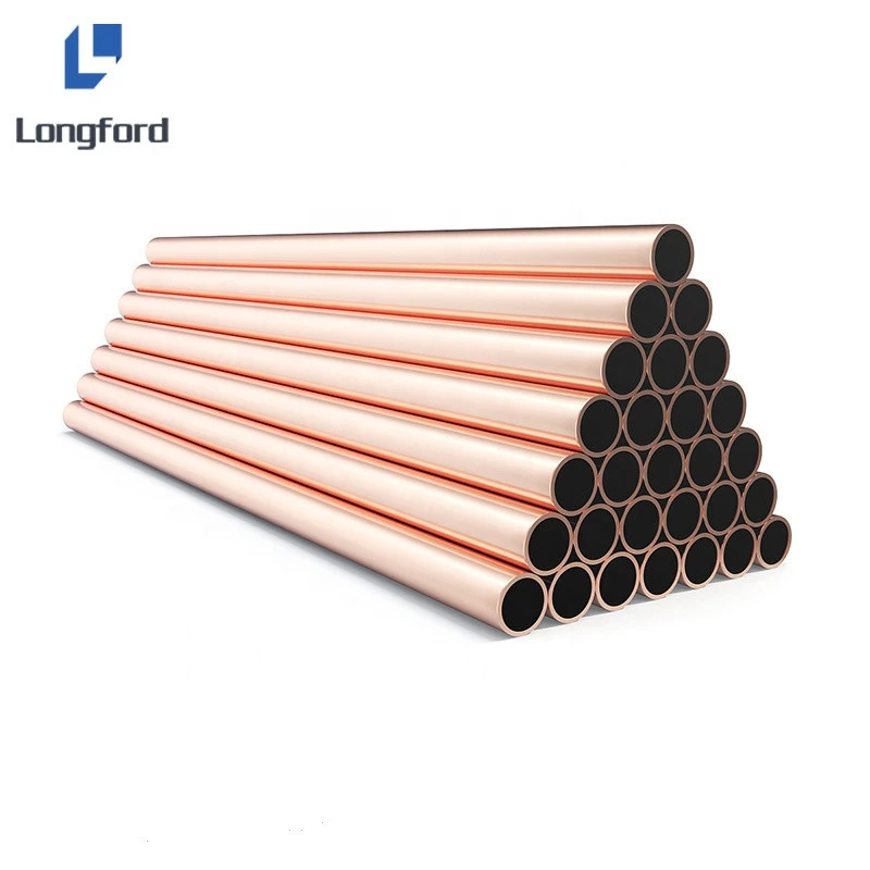 JIS H3300 1/4 3/8 1/2 cold drawn straight copper plumb tubing