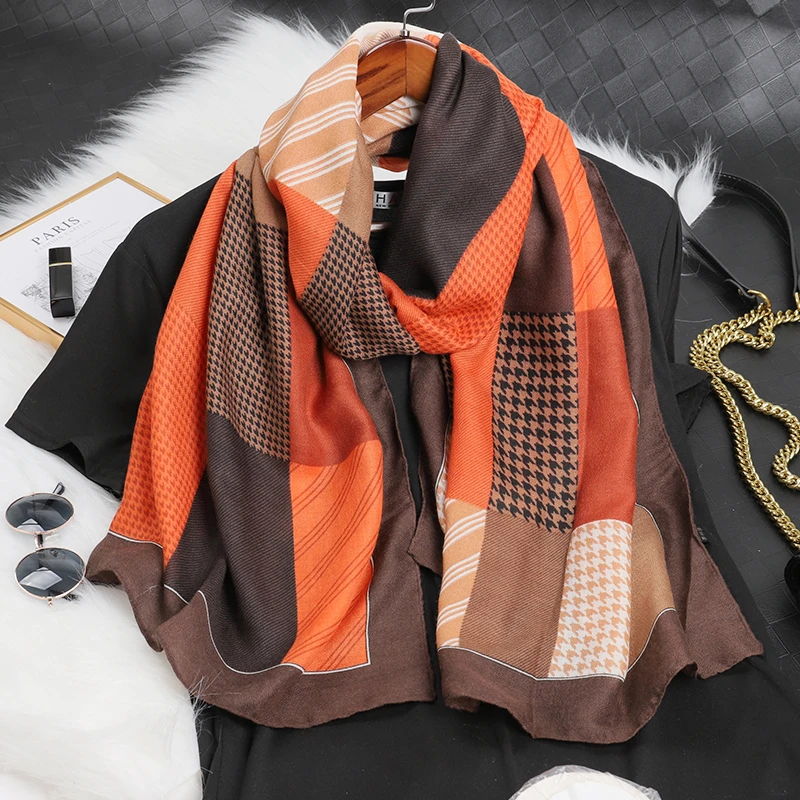 JTVOVO RM240 Custom Silk Scarf Shawl/ Cheap Scarves And Shawls