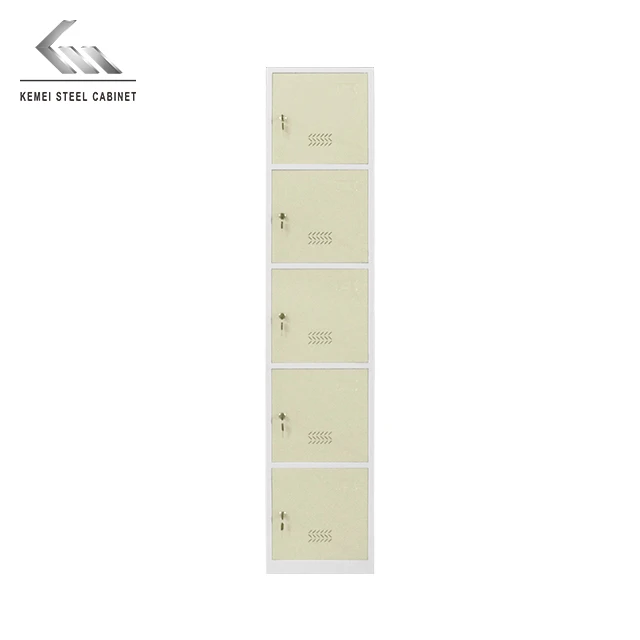 kemei steel storage cabinets clothes metal 5 doors locker commercial wardrobe wholesale price