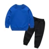 Kids Clothing 9M TO 12T 100% Cotton Solid Color Toddler Kids Sweat Suit Track Suit Jogger Sets Activewear Children Wear RS01003