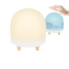 Kids Food Grade Safe Bedside Lamp Portable LED Nursery Night Light Rechargeable USB Silicone Led Night Light with Silhouette