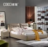 King & Queen Double Size Leather Upholstered Home Bedroom Bed