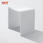 Kingkonree Artificial Stone Resin Acrylic Solid Surface Shower Stool Black Shower Seat