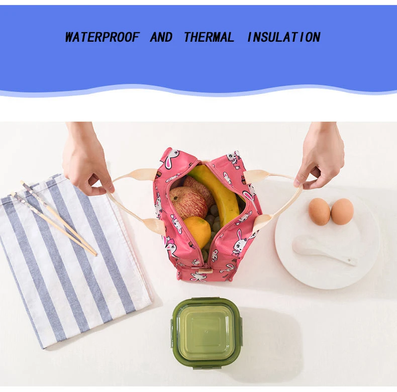 Korean Flamingo lunch box  thermal insulation bag ice bag  cartoon portable student lunch picnic bag