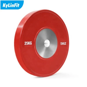 Kylinfit rubber bumper plates weightlifting color bumper plates
