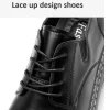 Lace Up mens premium leather shoes men shoes black leather boots genuine leather shoes for men