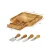 Import Large Bamboo Wood Cutting Boards 100% Teak Cheese Board and Knife Set from China