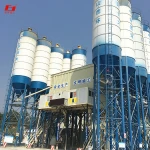large concrete mixing plant HZS150 pre-mixed concrete for pipes,stakes,engineering projects and cement fabrication