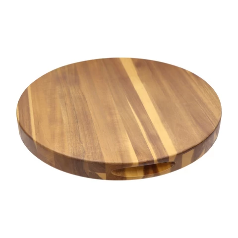 Large Cutting Board Hand Grips Luxury Fancy Thick Reversible Dark Wood Butcher Block Chopping Board