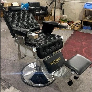 Latest 3 Years Warranty Heavy Duty Hydraulic Pump Recline Black Barber Chair Salon Chair Styling Chair With Customer Logo
