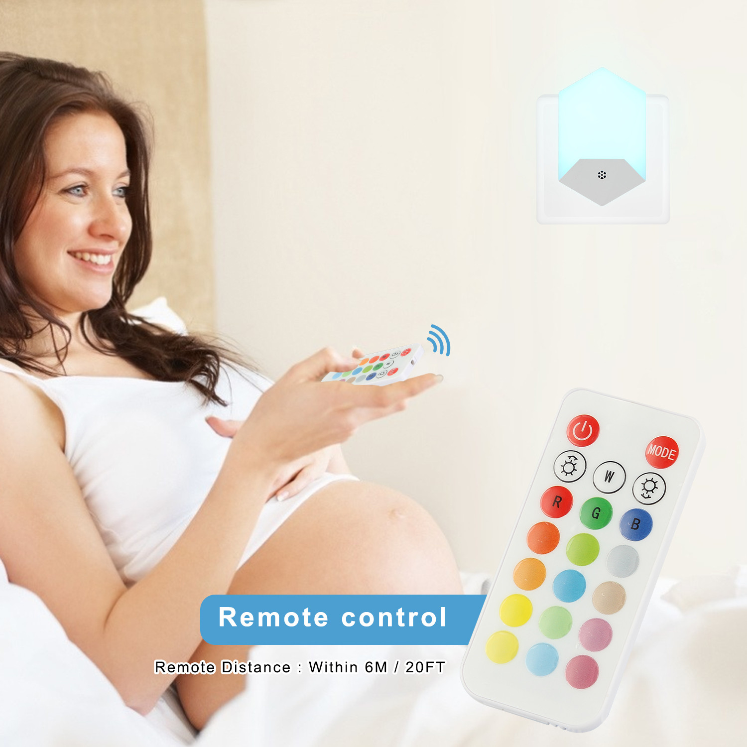 Buy Led Rgb Color Changeable Led Night Lamp Plug In Wall For Kids ...