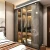 Import Light luxury custom high-gloss furniture door panel glass wardrobe doors from China