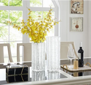 Light luxury fashion home living room creative crystal glass vase decoration modern insert bouquet ornament decoration
