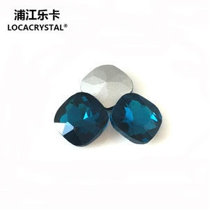LOCACRYSTAL Brand Loose Fat Square Rhinestone Beads Machine Cut Crystal Stones For Clothing Jewelry Decoration