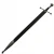 Import Long Steel Sword, High polished, Leather Scabbard, NT-058 from Pakistan