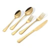Luxury fancy 1010 stainless steel 304(18/10) silverware gold dinner knife spoon fork set cuttlery flatware cutlery set wholesale