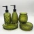 Import Luxury green glass bathroom accessories vintage glass bathroom set from China