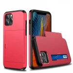 luxury sliding cover insert credit bank card two in one anti fall leather for iPhone 11 12 mini Pro max mobile phone accessories