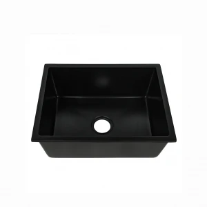 Luxury Undermount Quartz Stone Custom Made Single Bowl Black Granite Composite Kitchen Sink