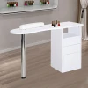 Manicure Table Technician Nail Art Beauty Salon Station Desk with Chest of 3 Drawers Nail table White