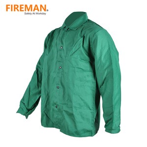 Manufacture flame resistant Men&#39;s Safety Work uniform FR welding green Jacket