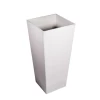 Manufacture Morden outdoor Indoor Vertical Square Tall Polished by Hands Plastic Plant Pot