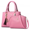 Manufactures fashion tote womens handbag wholesale ladies pu leather handbag set