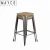 Import Mayco Indoor Outdoor Stackable Industrial Set of Two Wooden Seat Metal Bar Stools from China