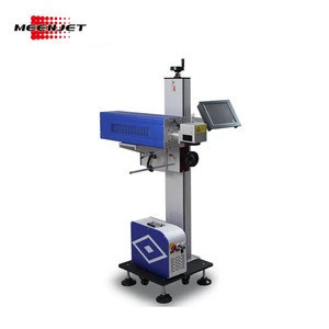 Meenjet Good Price Flying Co2 Laser Marking Machine for printing drug box plastic bag PVC