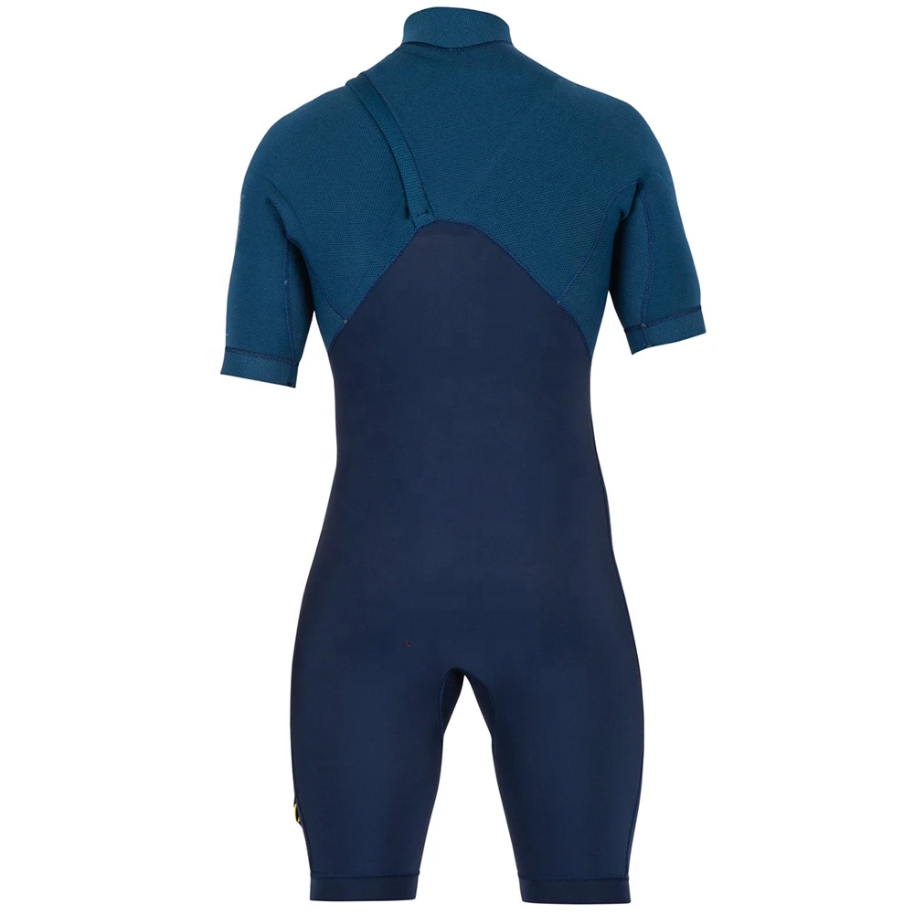 Mens Shorty Style Blue/black Surfing Spring Wetsuit Size Zipperless