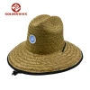 mens summer fishing surf straw hat with logo
