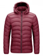 Mens winter mens warm jacket mens casual jacket quilted padded jacket with hat