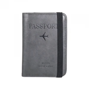 MIYIN 2021multifunctional travel PU leather passport cover card holder passport wallet for men and women rfid passport holders