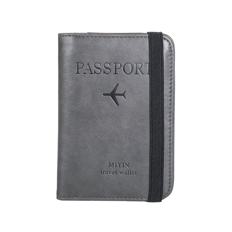 MIYIN 2021multifunctional travel PU leather passport cover card holder passport wallet for men and women rfid passport holders