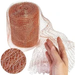 100 mm to 350 mm width copper Gas-liquid filter mesh Knitted copper mesh