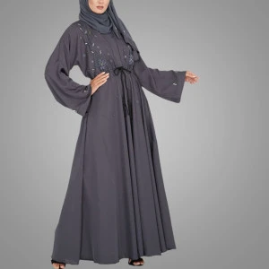Modern Abaya Jilbab Islamic Clothing Beautiful Fashion Design Front Open Abaya New Model Abaya In Dubai